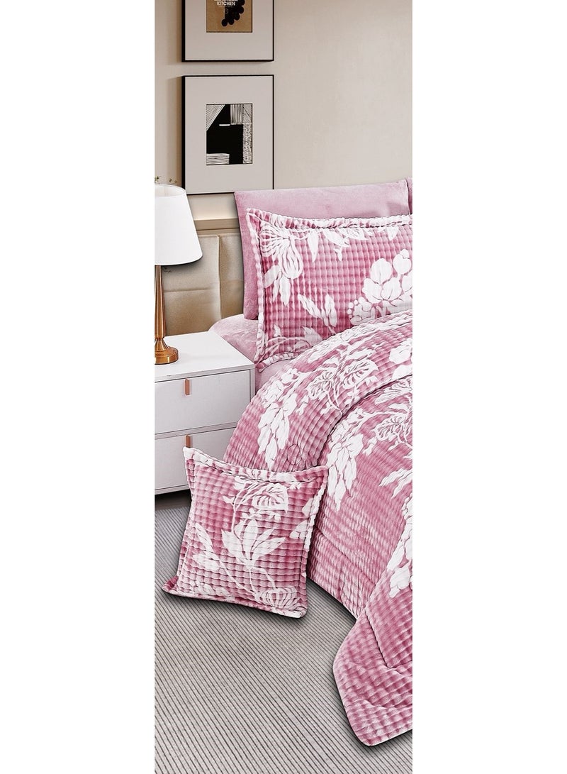 مارك مفرش نفرين سرير شتوي بتصميم مشجر  فخم مقاس 240*260 سم - Image 2