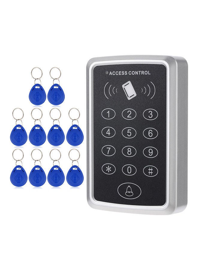 NIBEMINENT 11-Piece Access Control And Keyfob Black/Silver/Blue - Image 1