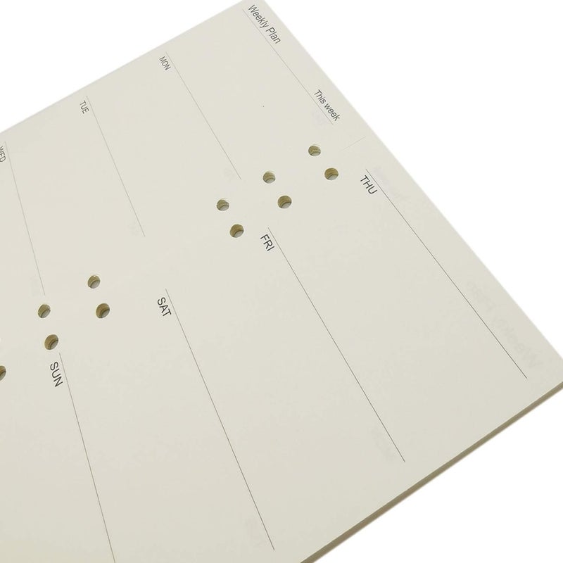 Zelten 1 Pack A5 45 Sheets/90 Pages Weekly Planner Loose Leaf Punched Paper Refills Paper for 6 Hole Binder Personal Organizer Diary Notebook Refillable Planner - Image 4