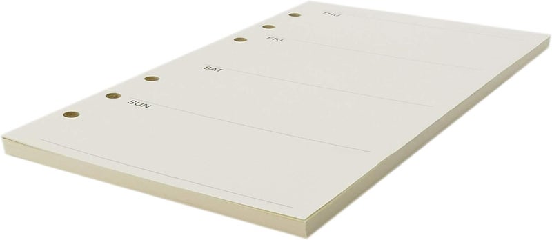 Zelten 1 Pack A5 45 Sheets/90 Pages Weekly Planner Loose Leaf Punched Paper Refills Paper for 6 Hole Binder Personal Organizer Diary Notebook Refillable Planner - Image 5