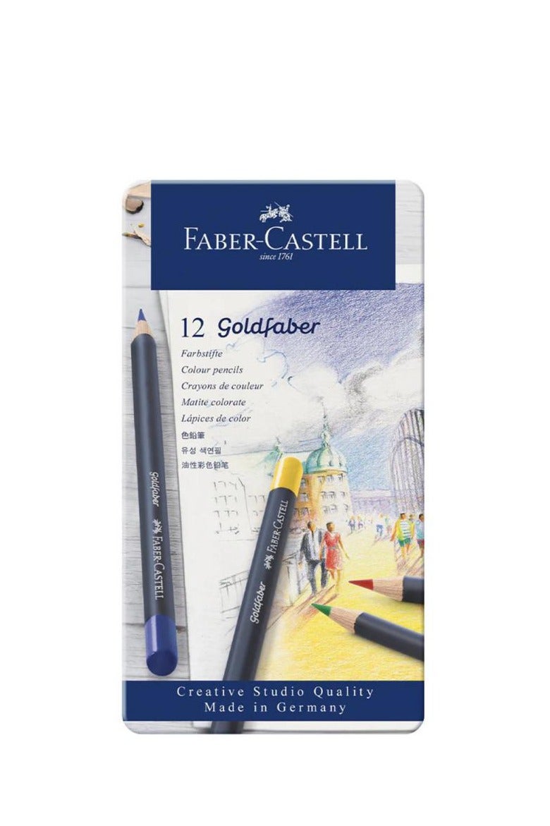 فابير كاستل أقلام تلوين جولد فابر - 12 لونًا - Image 1