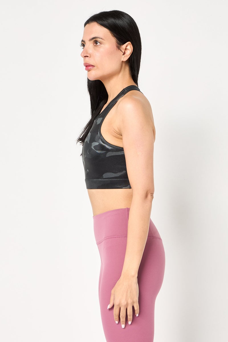 Nike Women Padded Brand Logo Training Sport Bra, Multicolor - Image 3