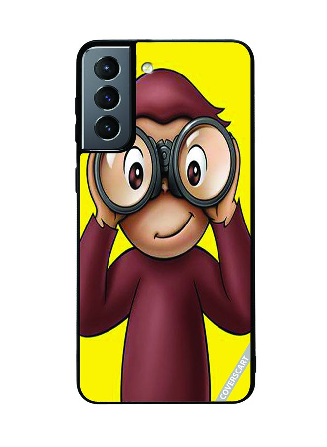 Protective Case Cover For Samsung Galaxy S21 FE 5G Monkey Eyes Design Multicolour