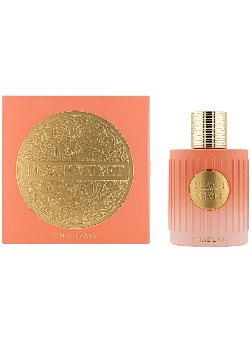 خدلج عطر بيتش فيلفيت من خدلج للنساء – Extrait de Parfum 100 مل – رائحة فواكه غورماند بالخوخ والجوافة مع الفانيليا والكراميل – عطر حلو دافئ وثابت للمناسبات - Image 1