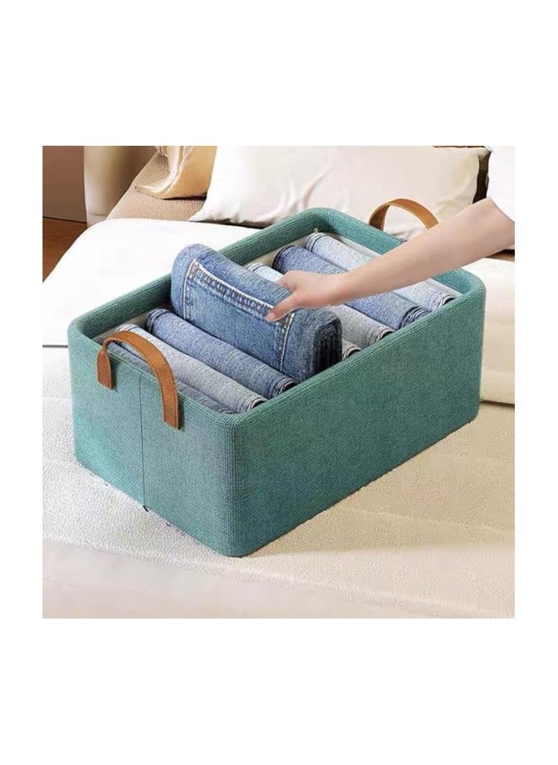 Generic Clothes Storage Box, Positive Artifact Layer Basket, Divided Fabric, Foldable Large Capacity Storage Box - Grey  - Image 3