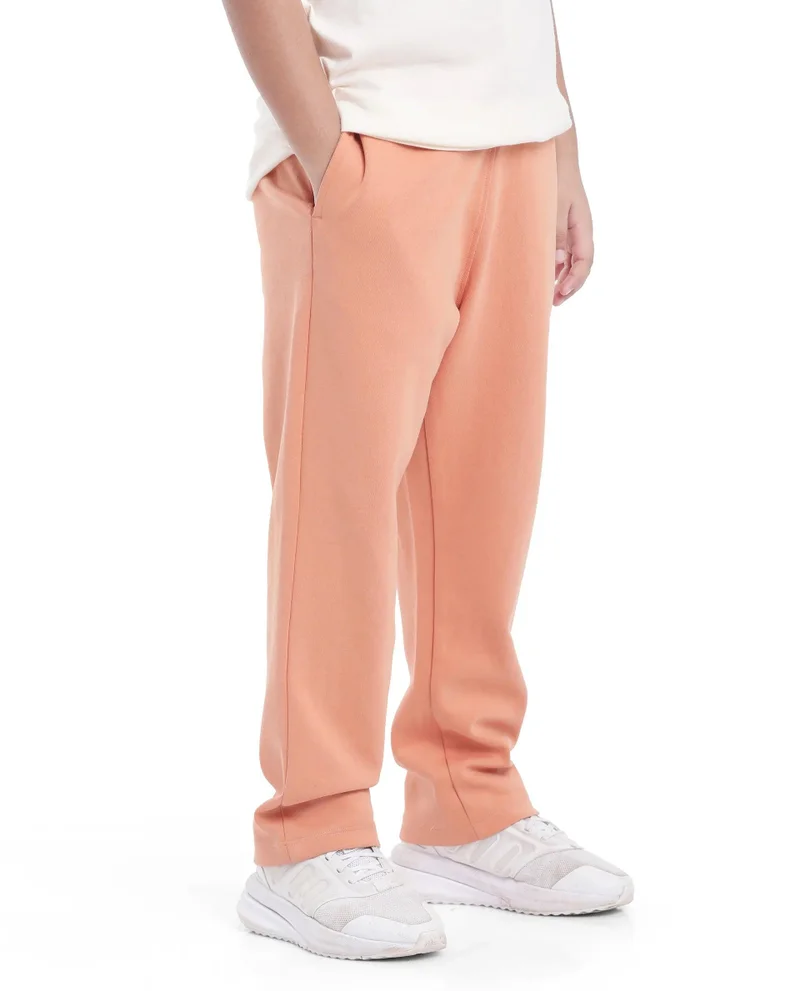Rare Ones Rare Ones Kids Divo Orange Cotton Poly Drawstring Solid Trackpant