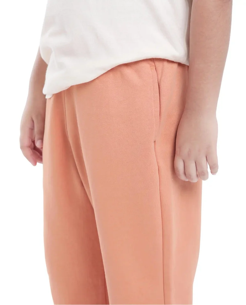 Rare Ones Rare Ones Kids Divo Orange Cotton Poly Drawstring Solid Trackpant