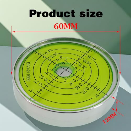 The Yan He 6'/2mm مستوى دقيق عالمي مع فقاعة معدنية مستوى الماء مقياس تقاطع صغير للأغراض المنزلية (فضي أخضر مغناطيسي) - Image 5