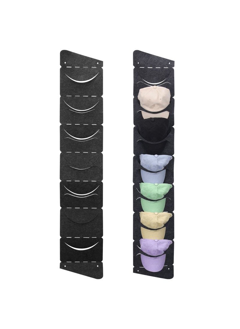 SAKRIMAL SAKRIMAL Baseball Hat RackHat Rack Organizer 7 Pocket OverTheDoor Cap Organizer with Clear Deep Pockets to Display Your Baseball Caps CollectionBaseball Hat Rack for Wall Door with 2 Hooks  - Image 1
