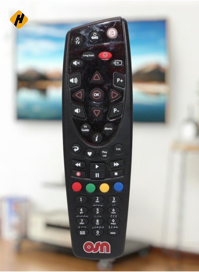 OSN - TV Receiver Remote Control Black - Image 1