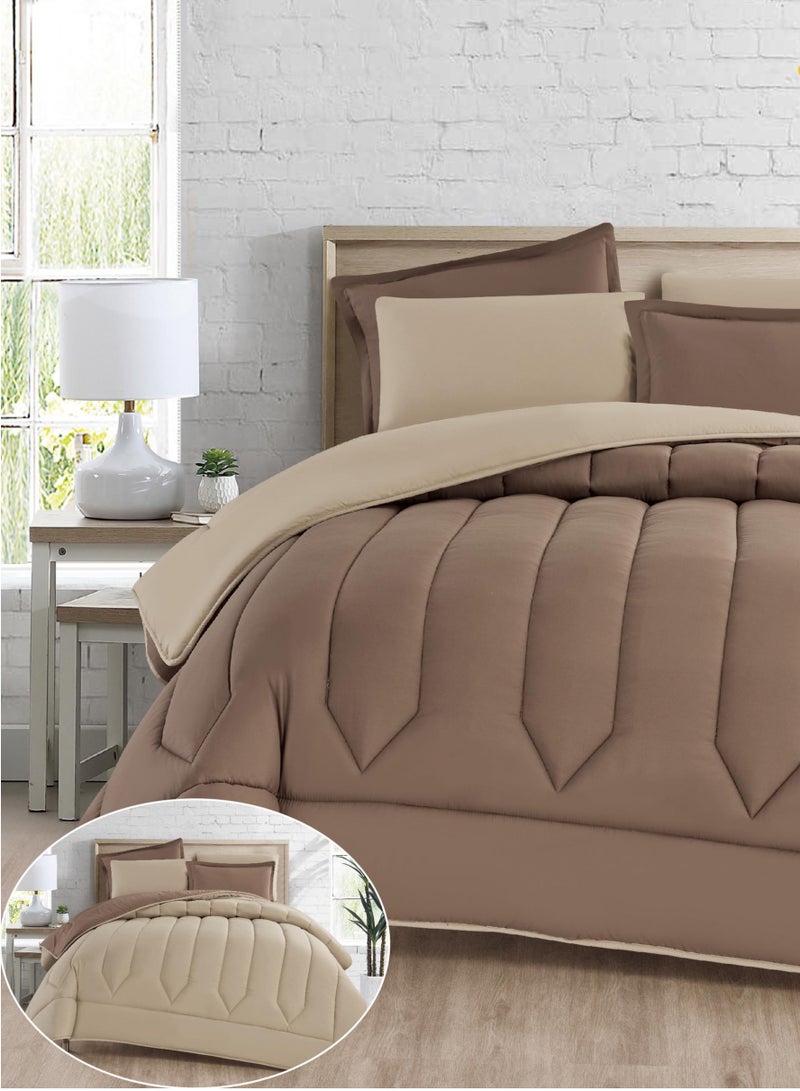 ماركه  طقم لحاف مفرش سرير نفرين فندقي ذو طابع وجهين ليضيف الجمال الى ديكور غرفتك - Image 3