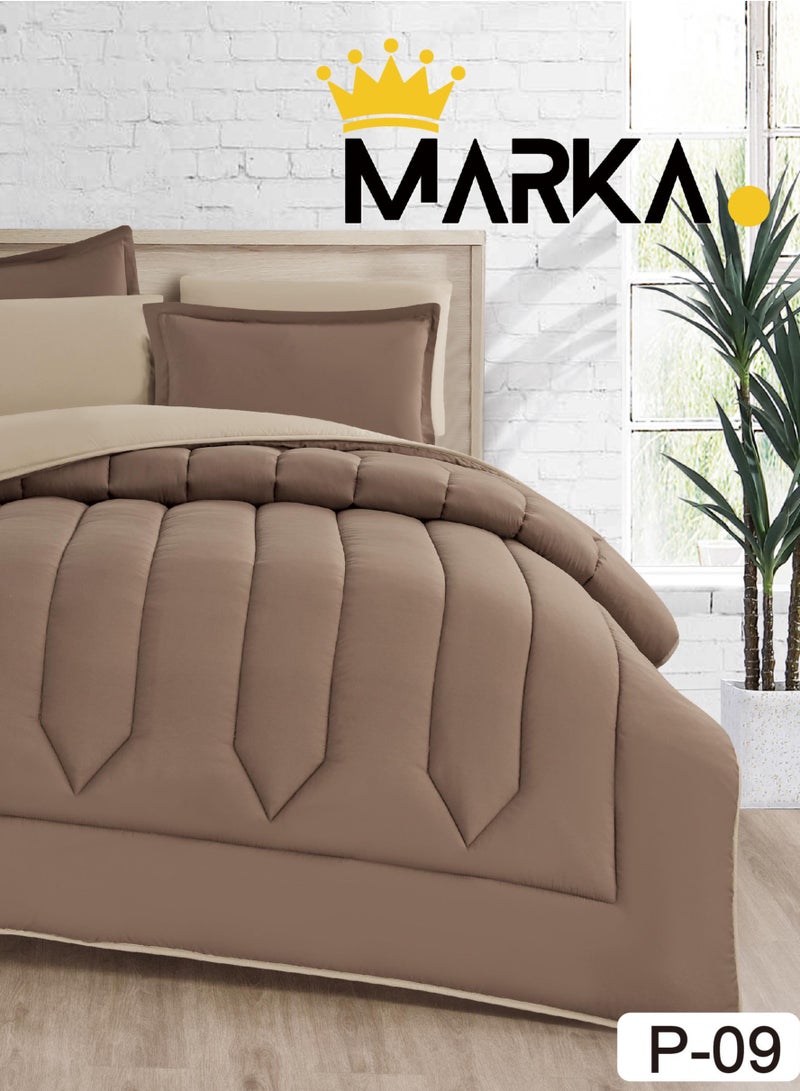 ماركه  طقم لحاف مفرش سرير نفرين فندقي ذو طابع وجهين ليضيف الجمال الى ديكور غرفتك - Image 2