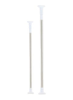 DubaiGallery Extendable Curtain Tension Rod Rail Silver  - Image 1