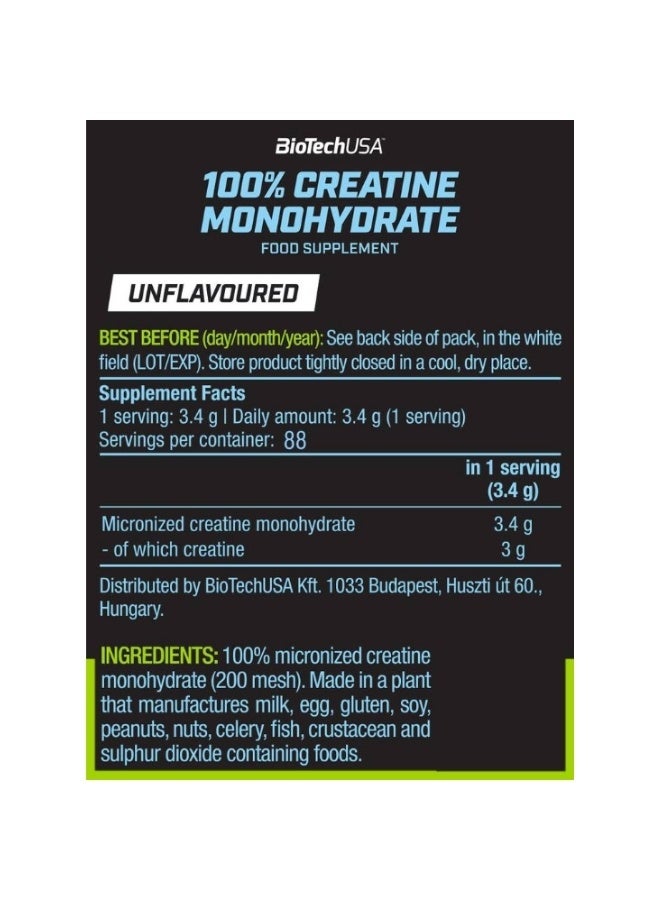 Biotech USA - 100% Creatine Monohydrate 300g - Image 3