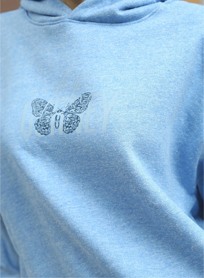 RAVIN Heather Sky Blue Hoodie Long Sleeves  - Image 4