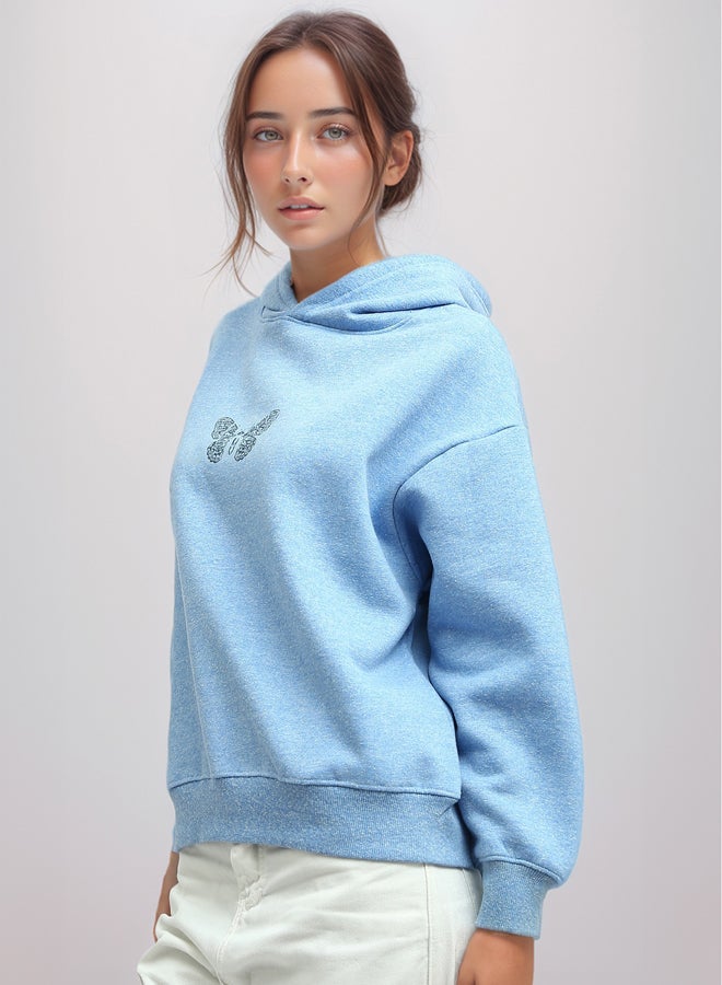 RAVIN Heather Sky Blue Hoodie Long Sleeves  - Image 2