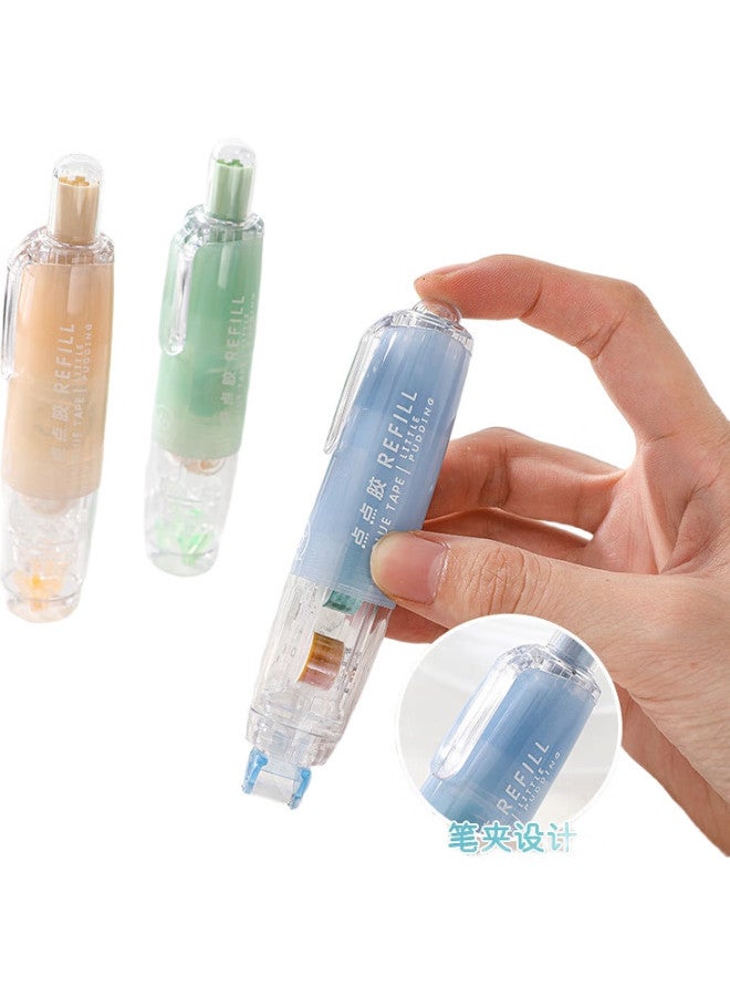 Changli Push-Button Dot Glue Correction Tape, High Adhesion, Traceless, No Residue, For Students, Error Correction, Sticky Dots, Double-Sided Tape, Transparent Tape, Children'S Craft Glue Pen, Stickers, Journal Glue, Stationery - Image 3