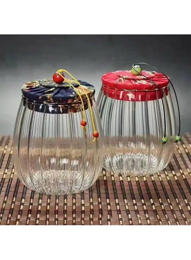 Spaceshoop Airtight Glass Jar With Lid Food Container Kitchen Storage Bottles Can Cereal Tea Coffee Beans Cereal Candy Jars-Multicolour - Image 1