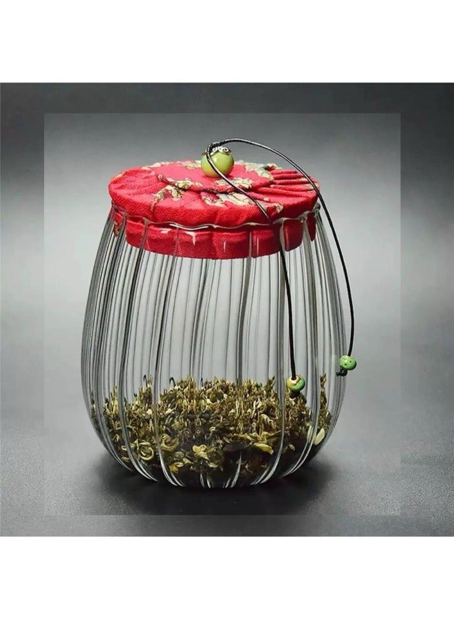 Spaceshoop Airtight Glass Jar With Lid Food Container Kitchen Storage Bottles Can Cereal Tea Coffee Beans Cereal Candy Jars-Multicolour - Image 3