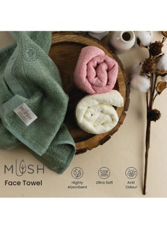 Super Soft 100% Bamboo Terry Washcloth/Reusable Baby Wipes/Baby Towel for New Born || 500 GSM || Absorbent, Anti-Microbial, Sensitive Skin Friendly(3, Green, Pink & Cream) - pzsku/Z16985FEA4FD1394B79BEZ/45/_/1728988838/5a1eb709-49d6-47bf-9cca-744e2a847b3e