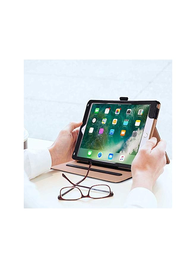 Procases Ipad 9.7 Case For 2018 Ipad 6Th Generation/ 2017 Ipad 5Th Generation, Stand Folio Cover Leather Case With Pencil Holer For Apple Ipad 9.7 Inch, Also Fits Ipad Pro 9.7/Ipad Air 2/Air -Black - Image 2