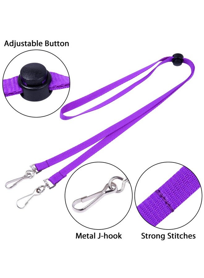 Wisdompro Face Mask Lanyard 10 Pcs Double Hook Lanyard With Adjustable Length Mask Holder Around Neck For Kids Adults Ear Saver 5 Colors - Image 3