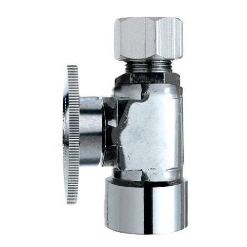 Keeney 2059PCLF 1/2-Inch FIP by 1/2-Inch O.D. Quarter Turn Straight Valve, Chrome - Image 2