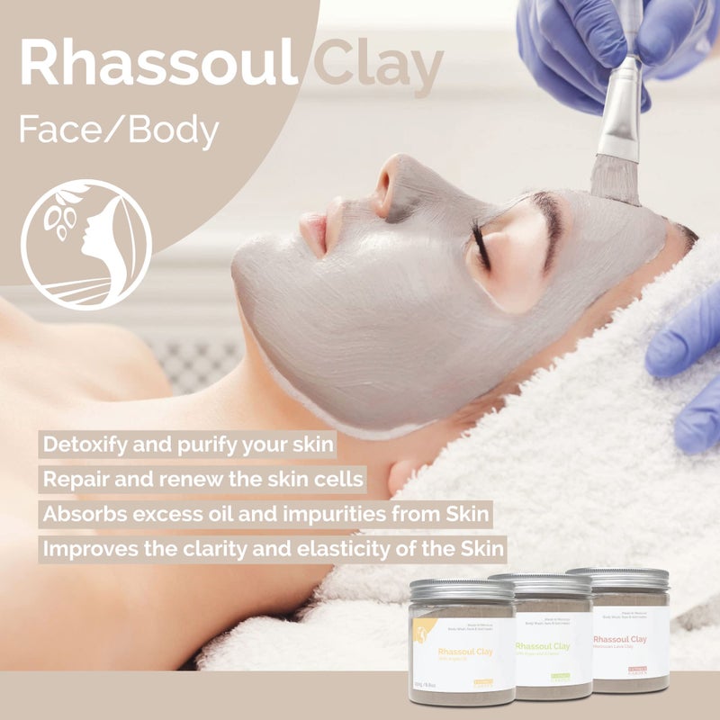 Fatima's Garden Rhassoul Clay - Natural Detox Clay for Skin & Hair, 250g - Image 2