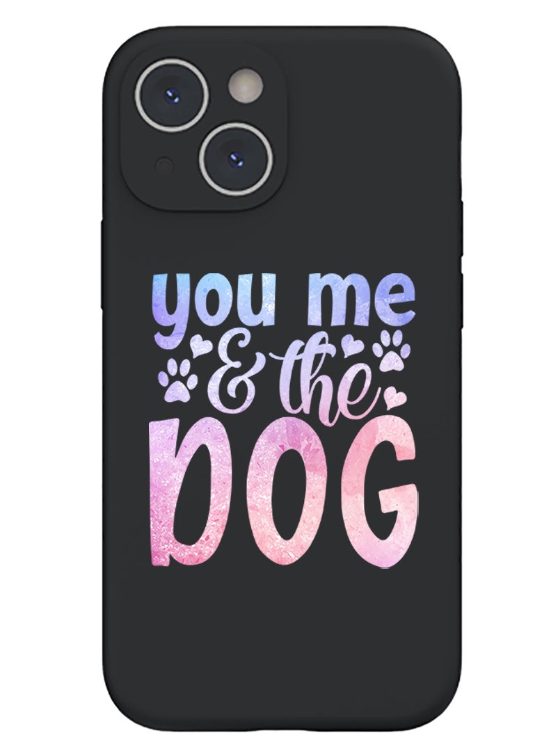 Theodor Protective Slim Fit Case Liquid Silicone Cover with Full Body Protection Anti-Scratch Shockproof Case For iPhone 13 Black  - Allah white copy - Image 1