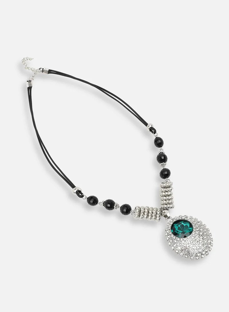 سوهي قلادة مطلية بالذهب مصممة للحفلات من الحجر