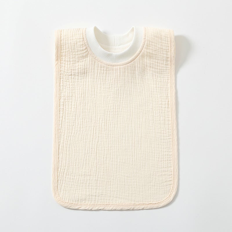 Oversized Baby Bibs Waterproof Multi-Use Milk White (gauze pullover saliva towel)