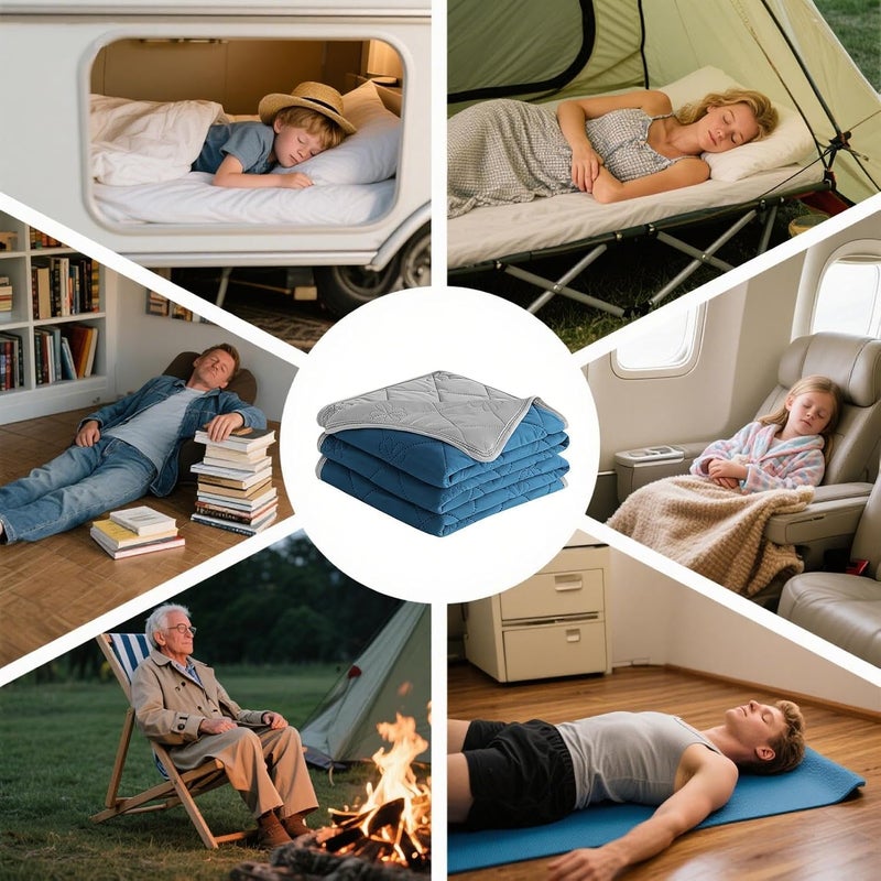 Cooling Blankets for Hot Sleepers | Summer Rest Cooling Comforter | Double-Sided Sleeping Cold Bedding for Home Sofa Outdoor Indoor Couch Bedroom Camping Travel Living Room Dorm - Image 5