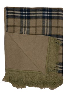 Double Face Solid & Plaid Check/Carreau/Stripe Pattern Wool Winter Scarf/Shawl/Wrap/Keffiyeh/Headscarf/Blanket For Men & Women - XLarge Size 75x200cm - P09 Camel / Navy Blue - pzsku/Z1698E15521E668953232Z/45/_/1740195951/29a9b1d5-0fac-4371-b2db-82c7b079535e