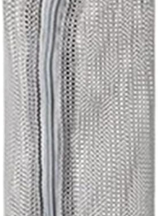 Gray Portable Travel Toiletry Bag Mesh Makeup Pouch For Vacation Gym Beach - Image 1