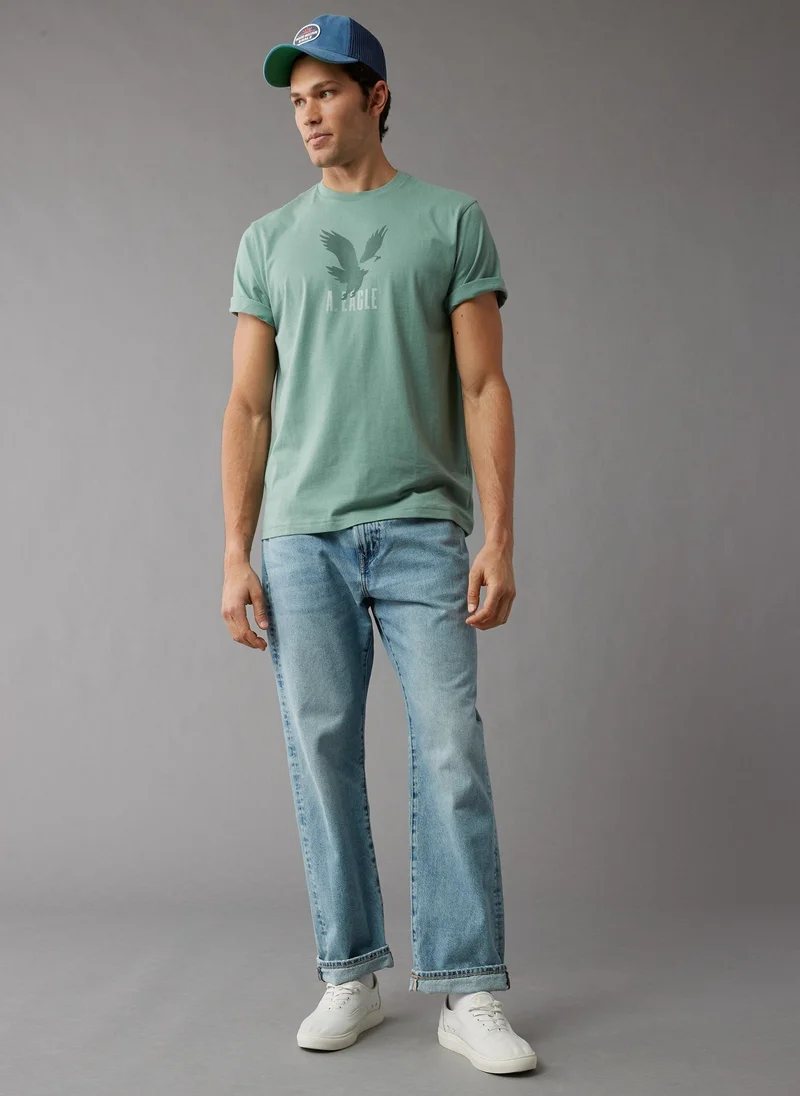 American Eagle Logo Graphic Crew Neck T-Shirt