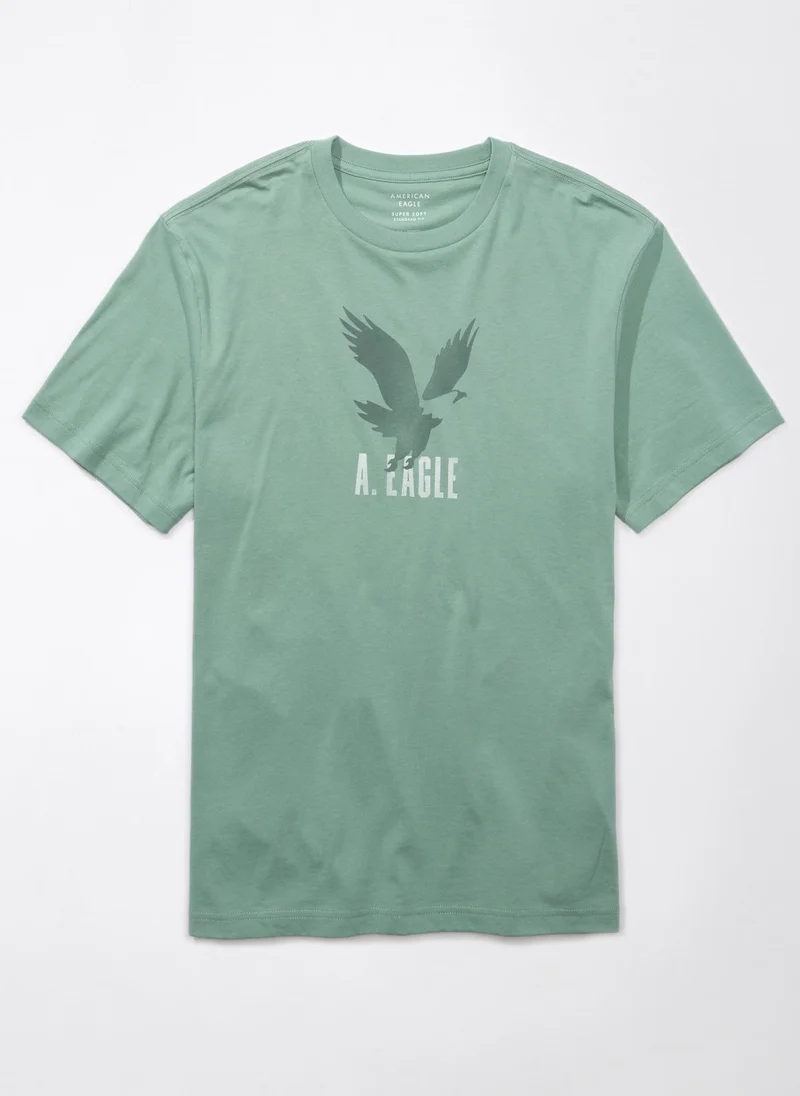 American Eagle Logo Graphic Crew Neck T-Shirt