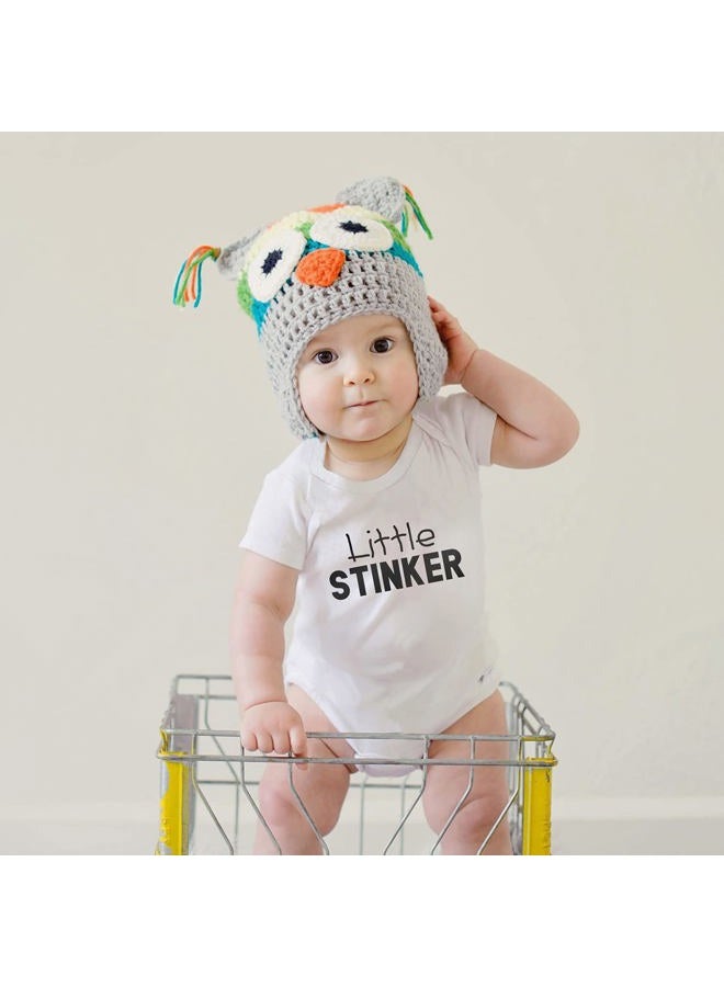 Printique Onesie Organic Funny Baby One Piece Short Sleeve Bodysuit, 0-12 Months - Little Stinker (0-3 Months) - Image 4