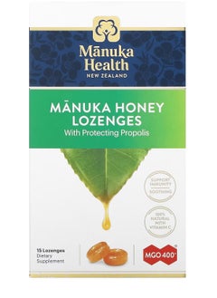 Manuka health Mgo400 Plus With Protecting Propolis 15 Lozenges 