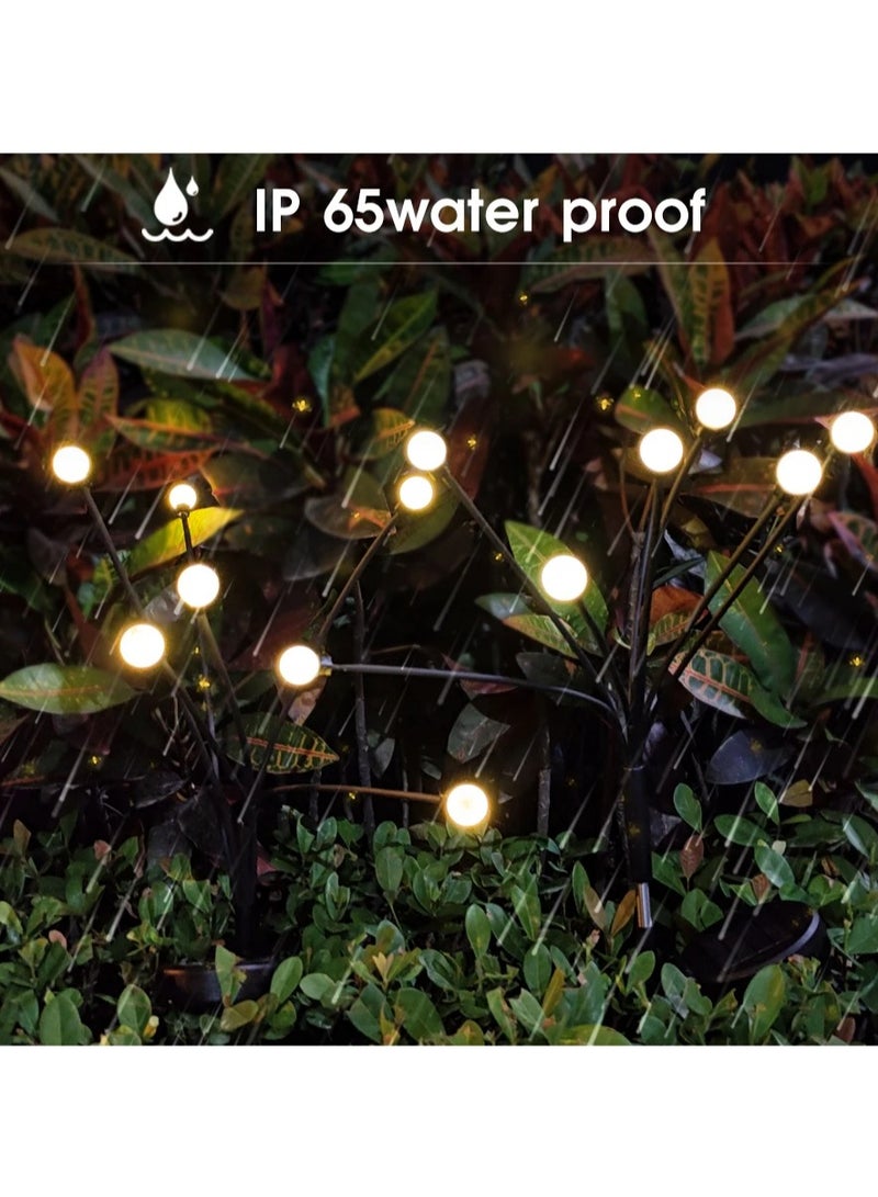 8LED Starburst Swinging Solar Lights Firefly Decorative Solar Garden Lights Outdoor Waterproof Path Lights for Yard Patio Decor - Image 3