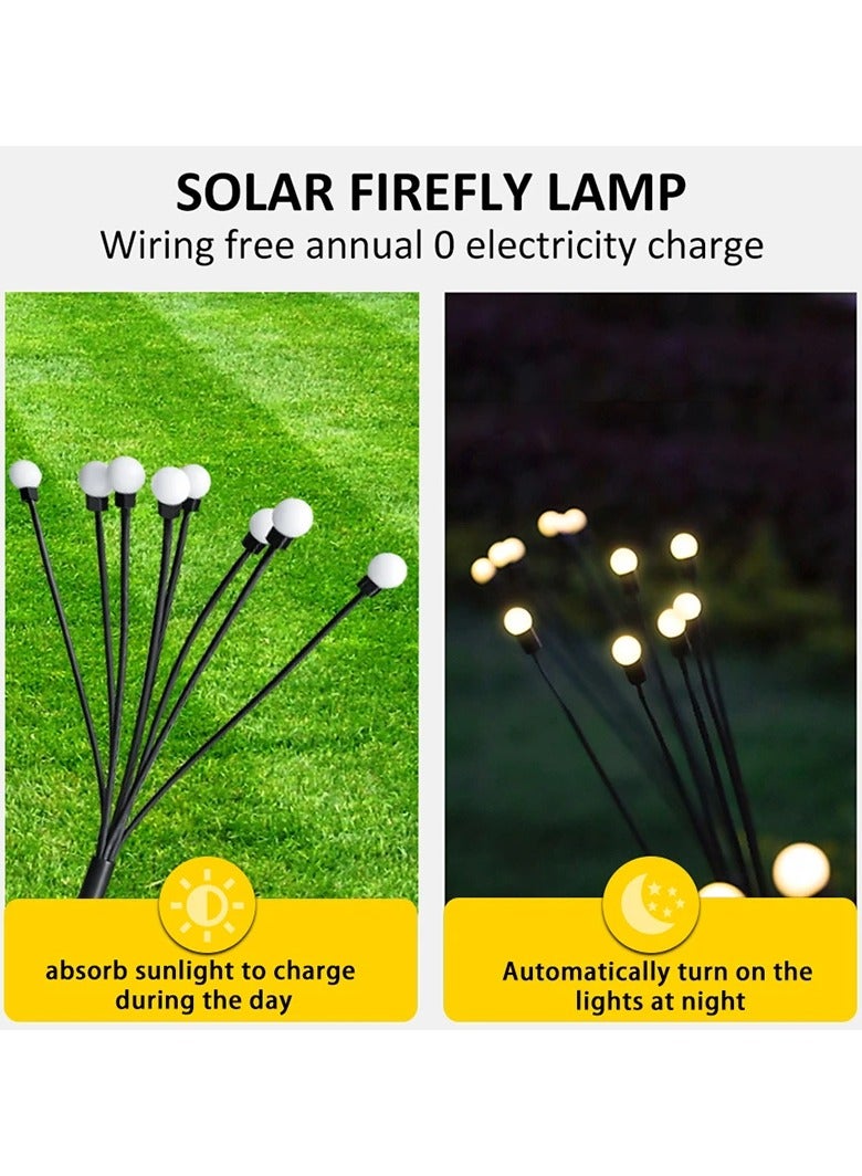 8LED Starburst Swinging Solar Lights Firefly Decorative Solar Garden Lights Outdoor Waterproof Path Lights for Yard Patio Decor - Image 5