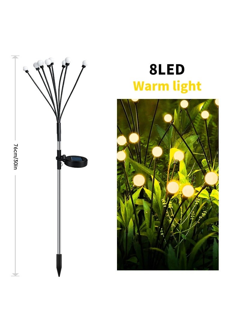 8LED Starburst Swinging Solar Lights Firefly Decorative Solar Garden Lights Outdoor Waterproof Path Lights for Yard Patio Decor - Image 4