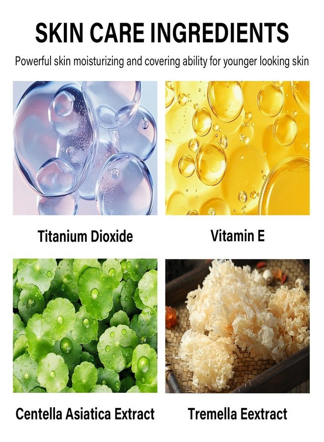 Fusang 2PCS Mushroom Head Air Cushion CC Cream, Moisturizing Lasting Oil Control BB Cream for All Skin Types, Full Coverage Concealer Liquid Foundation Face Makeup Set with Foundation Brush & Makeup Sponge D - Image 4