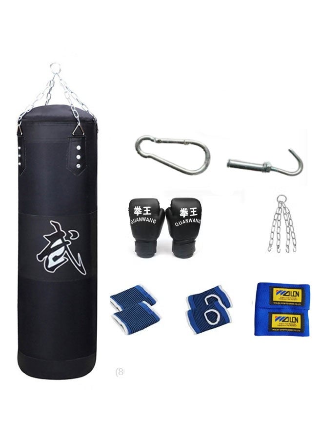 إيليلي مجموعة أكياس ملاكمة للبالغين مع قفازات، أكياس ملاكمة ثقيلة معلقة، كيس ملاكمة فارغ، أكياس رمل للياقة البدنية بطول 100 سم للمنزل والصالة الرياضية - Image 1