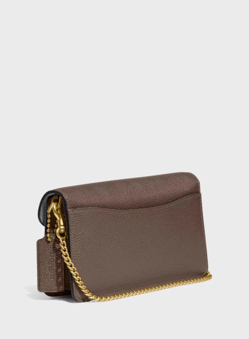 COACH Tabby Chain Clutch 21 in Polished Pebble Leather