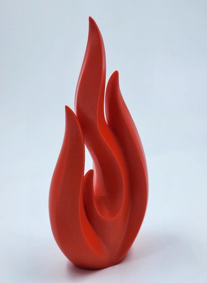 CUBIX3D Red Flame Art Showpiece | Abstract Modern Sculpture for Home & Office Decor | Unique 3D Printed Tabletop Figurine & Gift - Image 4