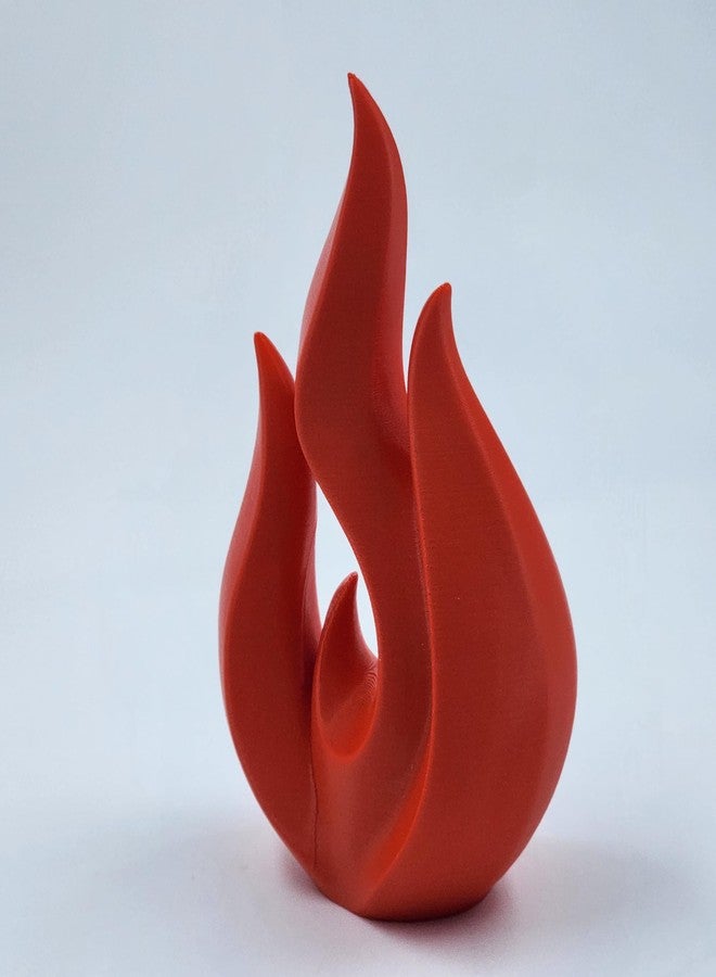CUBIX3D Red Flame Art Showpiece | Abstract Modern Sculpture for Home & Office Decor | Unique 3D Printed Tabletop Figurine & Gift - Image 5