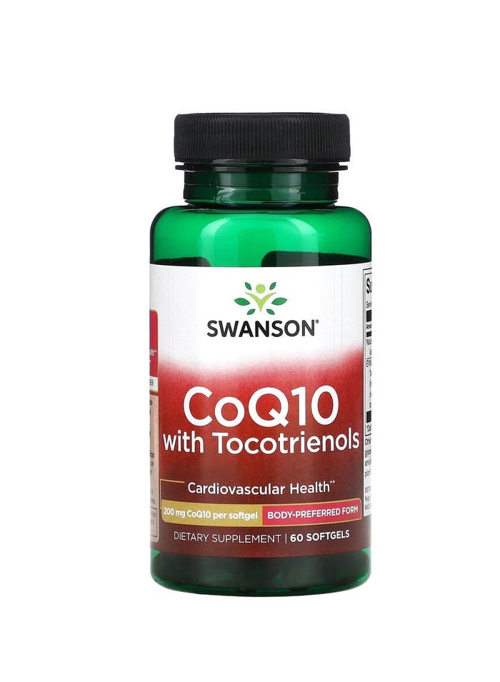 CoQ10 with Tocotrienols 200 mg 60 Softgels