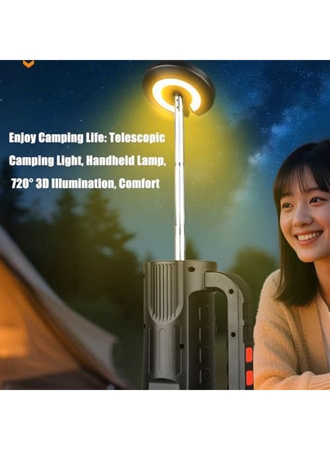 Retractable Handheld Flashlight Compact Camping Light for Outdoor Security Mechanics - Image 5