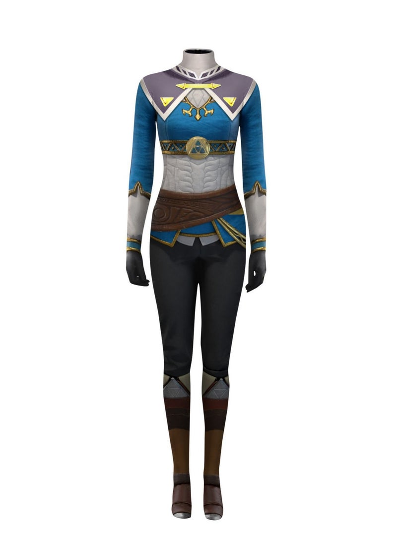 The Legend of Zelda Breath of the Wild Link Cosplay Jumpsuit Stage Performance Suit  - Image 1
