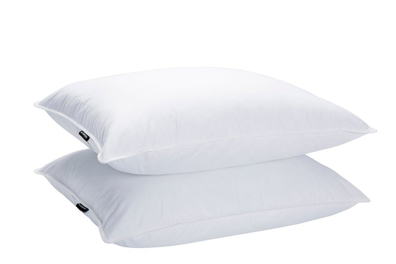 JA COMFORTS Goose Feather Down Bed Pillows for Sleeping(2 Packs)-Standard/Queen,High Fill Weight,Double-Layer Downproof Fabric Design,Goose Down Filling,600 Thread Count,Cotton Cover - Image 3
